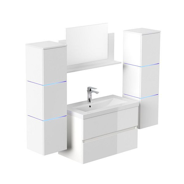 HOME DELUXE Badezimmermöbel WANGEROOGE BIG Deluxe – XL Weiß, 55767