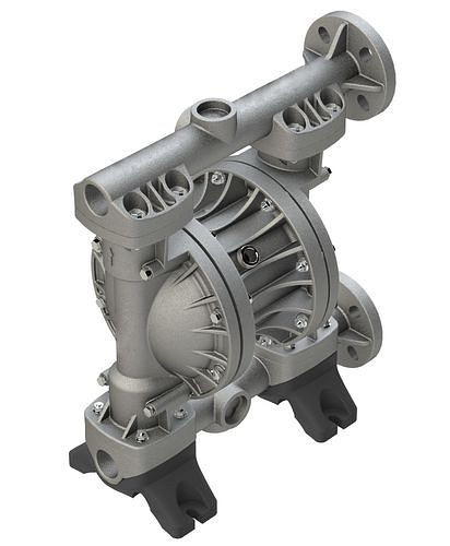 DENIOS Druckluft-Doppelmembranpumpe, ATEX, 1 1/2'', aus Aluminium / EPDM-PP, 287104