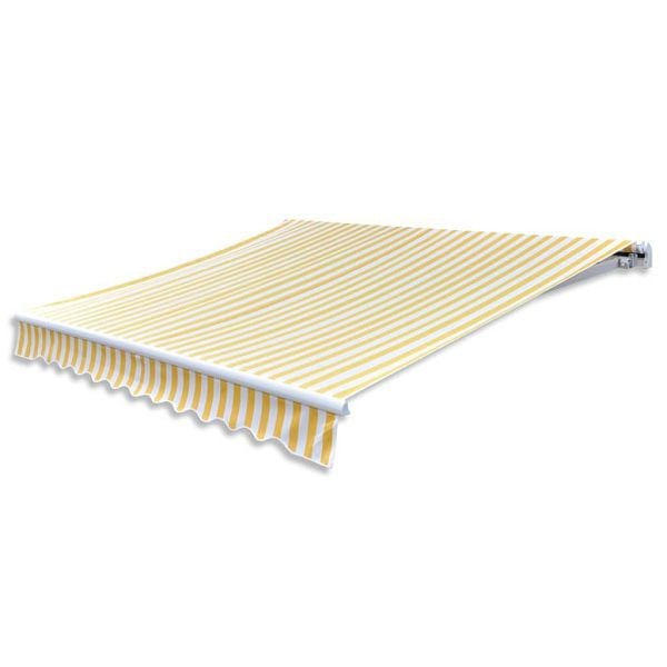vidaXL Gelenkarmmarkise Handbetrieben 300 cm Gelb/Weiß, 275558