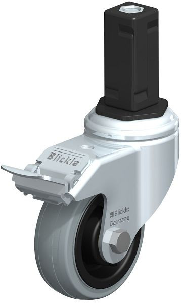 Blickle LKRA-VPA 80K-11-FI-EV14 Apparate-Lenkrolle mit Expander & Feststeller, Vollgummi, Grau, 848118