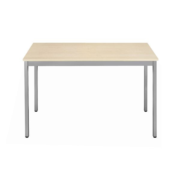 Bisley Mehrzwecktisch, Breite 1200 mm, Tiefe 800 mm, 19mm Tischstärke, 399 chrom x MP ahorn, MT1208MP399