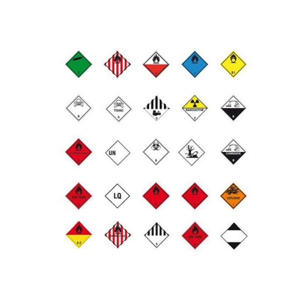 Stein HGS Gefahrenetiketten Verpackungskennzeichnung, Symbol entzündbar, Klasse 3 / rot, Material: Folienetiketten, selbstklebend, 21.2260-137