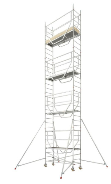 HYMER Fahrgerüst ADVANCED SAFE-T nach DIN EN 1004, Modul 1 + 2 + 3 + 4, Rahmenteilbreite 0,72 m, Bühnenlänge 2,08 m, Reichhöhe 9,25 m, 707509