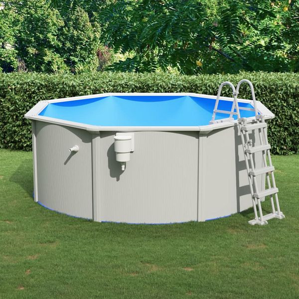 vidaXL Pool mit Sicherheitsleiter 360x120 cm, 3098040