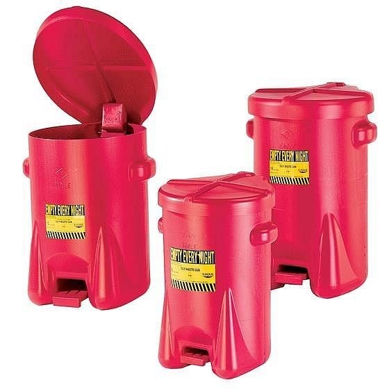 asecos Entsorgungsbehälter aus Polyethylen, für lösungsmittelhaltige Abfälle, 23 Liter, 420 x 400mm, 2915