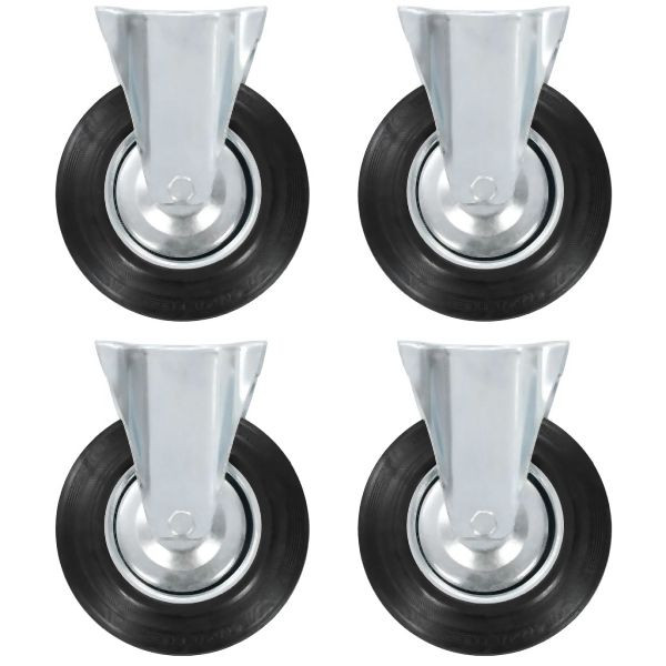vidaXL Bockrollen, Verpackungseinheit: 4 Stück 200 mm, 143453