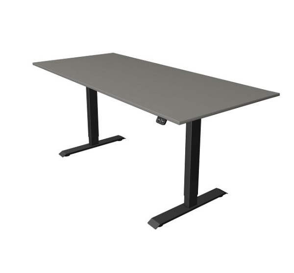 Kerkmann Sitz-/Stehtisch B 1800 x T 800 mm, elektrisch höhenverstellbar von 740-1230 mm, Grafit, 10182212