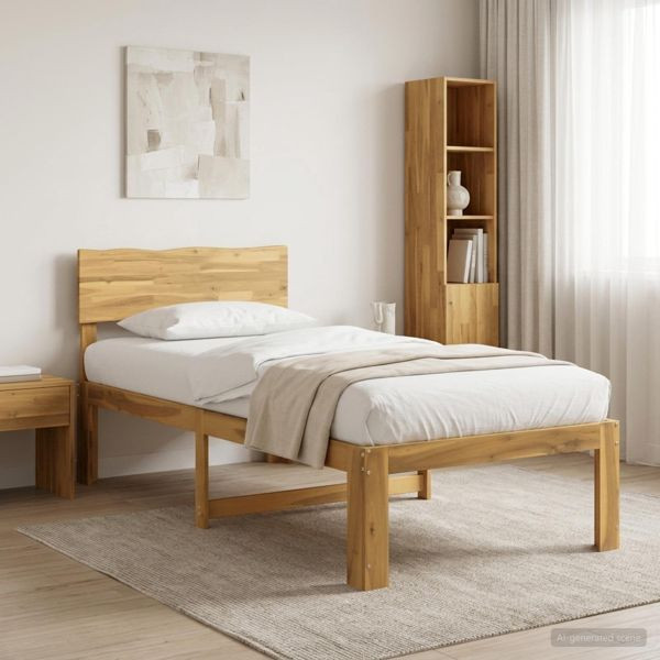 vidaXL Einzelbettgestell mit Kopfteil ROSTOCK Weiß 90 x 200 cm, 903373