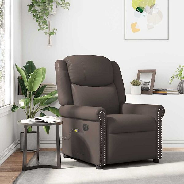 vidaXL Massagesessel Braun Glänzendes Kunstleder, 4015679
