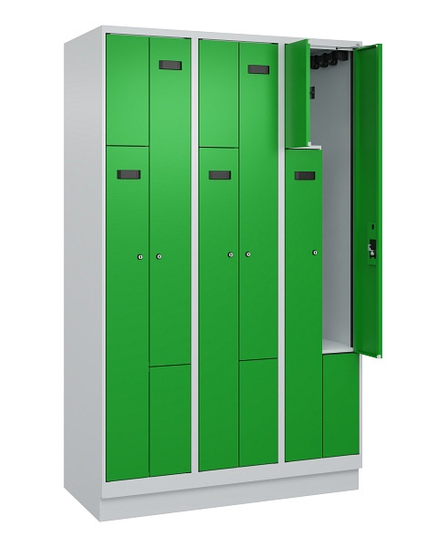 C+P Z-Spind Evolo PLUS, Sockel, 6 Fächer, 1950x1200x500mm, 7035/6037, Zylinderschloss, 049023-326 S10038