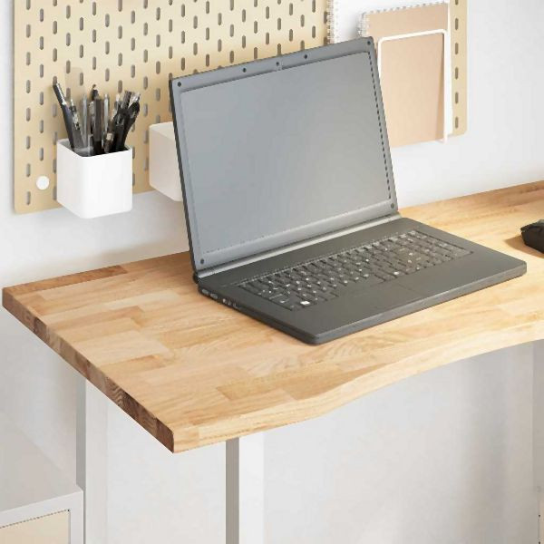 vidaXL Schreibtischplatte Unbehandelt 100x50x2,5 cm Massivholz Eiche, 4009008