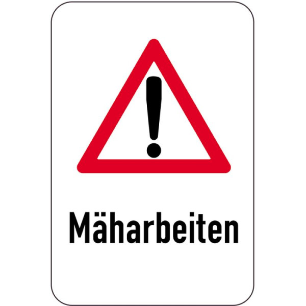 Stein HGS Sonderschild, Mäharbeiten, 400 x 600 mm, 14981