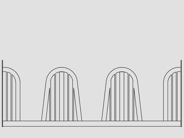 Growi Palisadenfressgitter-Segment 3 m - fest -, für Quaderraufe "CF-Line Plus"2x3, 10052762