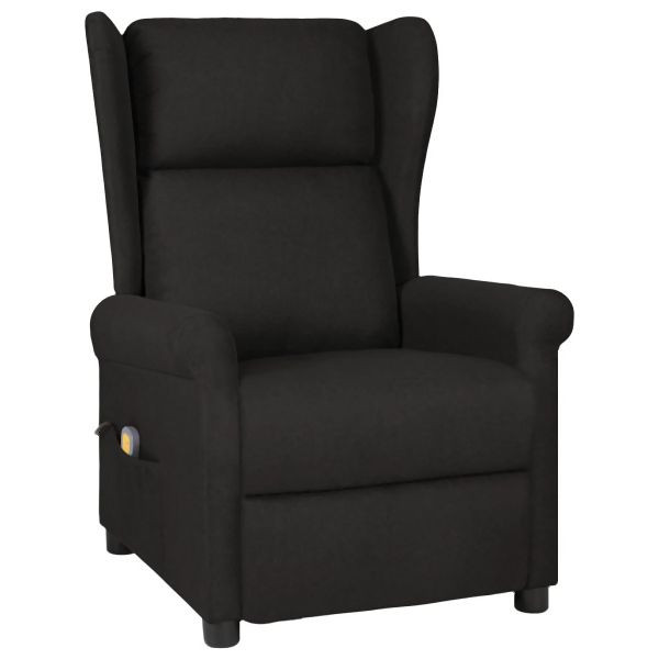 vidaXL Massagesessel Schwarz Stoff, bequem, Zurücklehnen, 348518