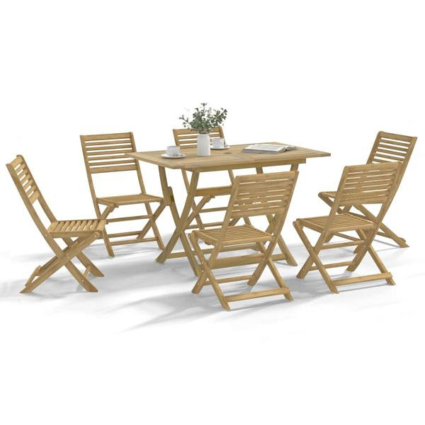 vidaXL 7-tlg. Garten-Essgruppe Massivholz Akazie, 3295002