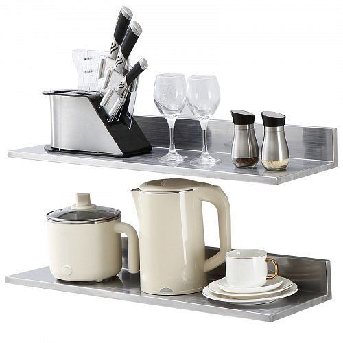 VEVOR Gewürzregal 2-teilig, Hängend 762 x 218 x 85 mm, Edelstahl 20 kg Belastbar, BGSCTTLL86302L4L7V0