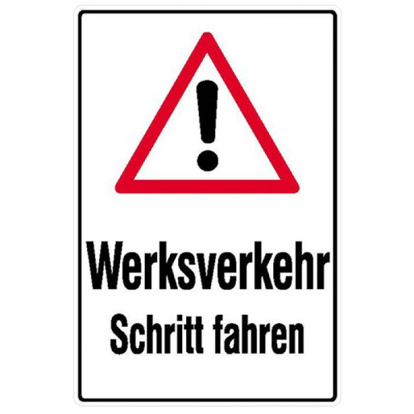Stein HGS Verkehrsschild, Werksverkehr Schritt fahren, 11.5696