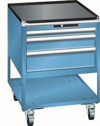 LISTA Kommissionierwagen 27x36E (BxTxH) 564x725x760mm RFID Lock, Lichtblau, 70.632.010.F