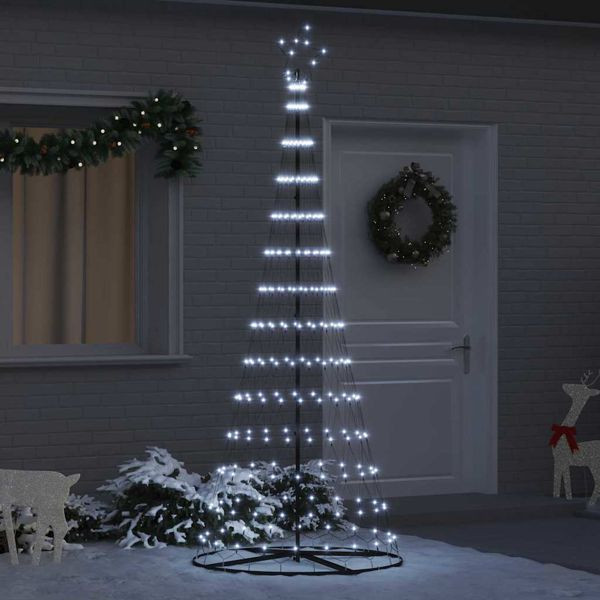 vidaXL LED Weihnachtsbaum Kaltes Weiß 100 x 100 x 250 cm Metall, 42018784
