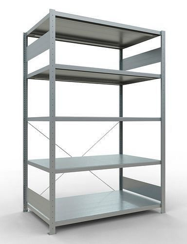 Schulte Fachbodenregal, Grundfeld, 5 Lagerebenen, Kreuzstrebe, Fachlast 250 kg, 1360 x 836 x 2000 mm, 278773