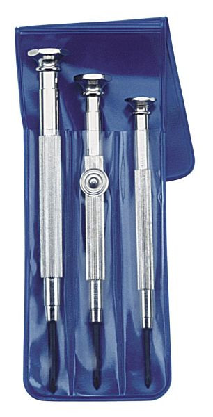 KUKKO Uhrmacher-Schraubendreher Satz, Phillips Profil: PH00; PH0, Schlitz Profil: 1,0; 1,5; 2,0; 3,0, VE: 10 Stück, 250-520