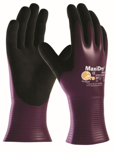 ATG (56-426) Nitril-Handschuhe "MaxiDry" vollbeschichtet, VE: 72 Paar, 2373-10
