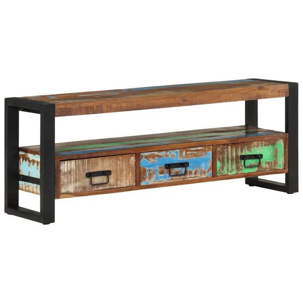 vidaXL TV-Schrank 120x30x45 cm Altholz Massiv, 351671, 8720845692896