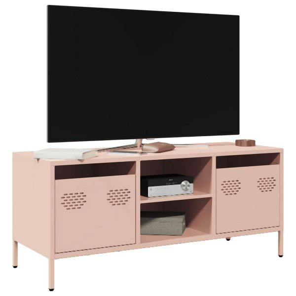 vidaXL TV-Schrank Rosa 101,5x39x43,5 cm Kaltgewalzter Stahl, 851299
