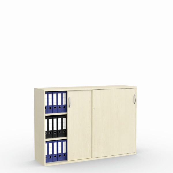 Deskin Schiebetürenschrank Multi M pro, Ahorndekor, B 1600 x H 1140 x T 420 mm, 278081