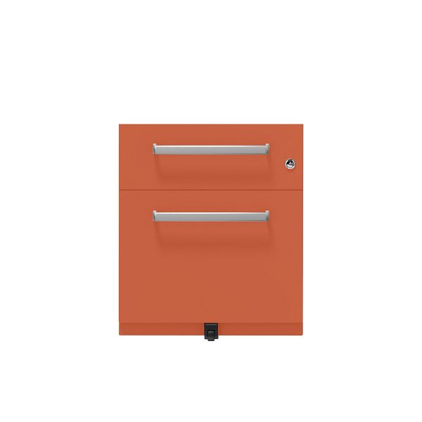 Bisley Rollcontainer Note™, 2 Schubladen, Tiefe 775 mm, Designgriff, 683 sevilla, NWH79M7BF683