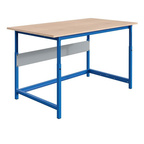 SOFAME PACKLOG Packtisch, mechanisch höhenverstellbar, B 2000 x T 750 x H 764 bis 1044 mm, Multiplex-Arbeitsplatte 24 mm, Lichtgrau RAL 7035, W010020523GC