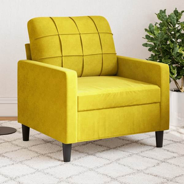 vidaXL Sessel Gelb 60 cm Samt, Füllung: Schaumstoff, 4007610