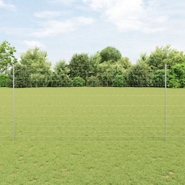 vidaXL Gartenzaun-Set Set aus 2 Verzinkt Stahl Groß Haltbar, 3336182