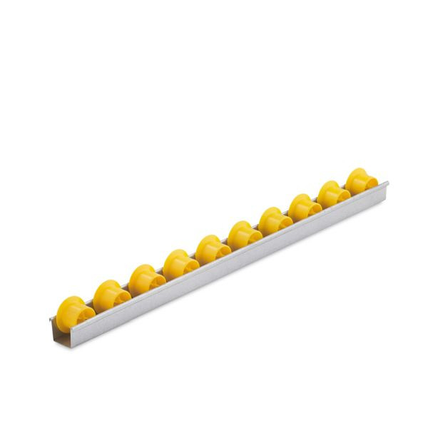 Torwegge Röllchen-U-Leiste Normal, Gesamtbauhöhe 41 mm, Teilung 50 mm, Rollentyp SP, Material Polypropylen, Lagerung Gleitlager, 0040960