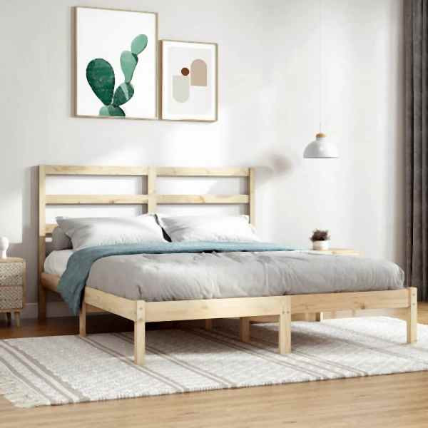 vidaXL Massivholzbett Kiefer 140x200 cm, 3104933, 8720287036838