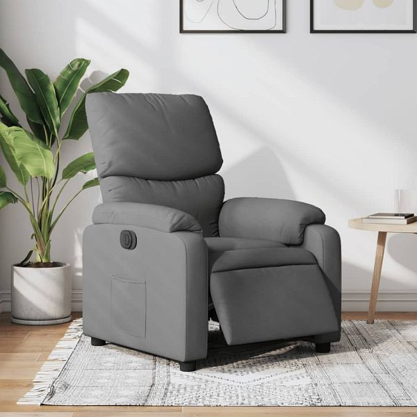 vidaXL Relaxsessel Elektrisch Dunkelgrau Stoff, 3204801