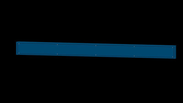 ANKE Werkbänke Energiekanal Systemaufbau, 1920 x 64 x 150 mm, RAL 5010, Energiekanal unverdrahtet, 970.044