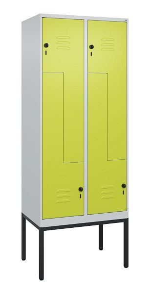 C+P Z-Spind Classic PLUS, Gestell, 4 Abteile, 2120x800x500mm, 7035/0024, Drehriegel, 0800337-224 S10010