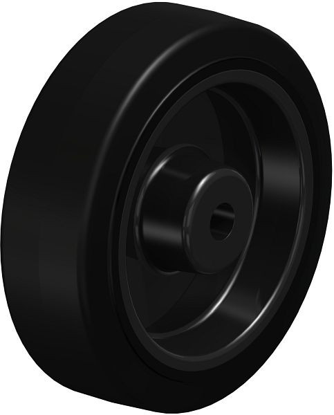 Blickle POEV 125/12R Rad aus Elastik-Vollgummi, Schwarz, 563742