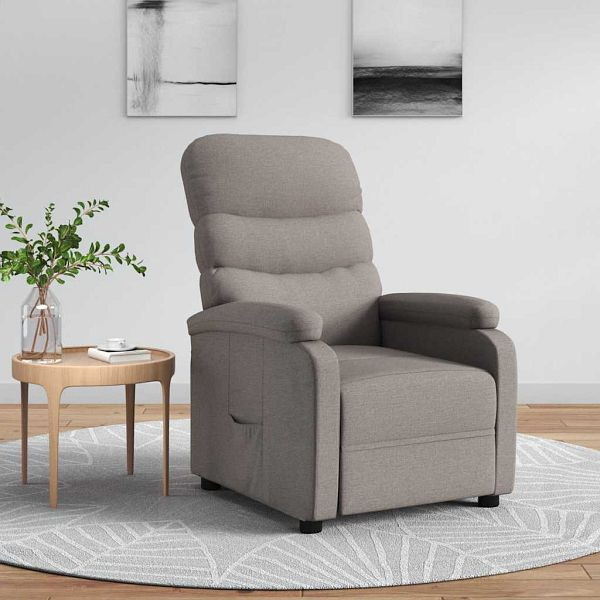 vidaXL Relaxsessel Taupe Stoff, 342708, 8720286919675
