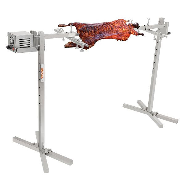 VEVOR Spanferkelgrill Lammgrill 117 cm, 60 kg Edelstahl Drehspieß Spießbratengrill 52 W, Lammgrill BBQ Grill Grillwagen Barbecue, XKDXZNN4660KGV56IV2
