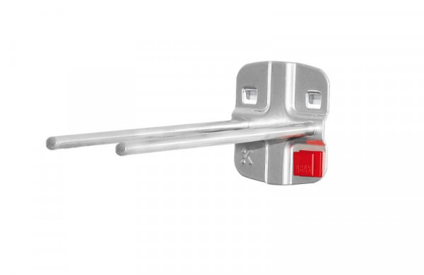 Kappes RasterPlan/ABAX Doppelter Werkzeughalter mit geradem Dorn L 150 mm, alufarben, 3340.00.7001