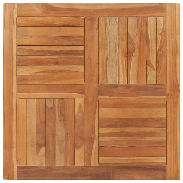 vidaXL Tischplatte Massivholz Teak Quadratisch 90×90×2,5 cm, 48991