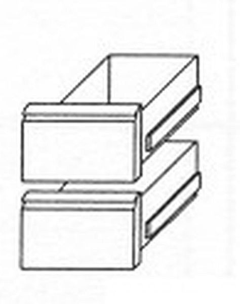 KBS Schubladensatz 1/2 +1/2 Kühltischschubladensatz, 303014