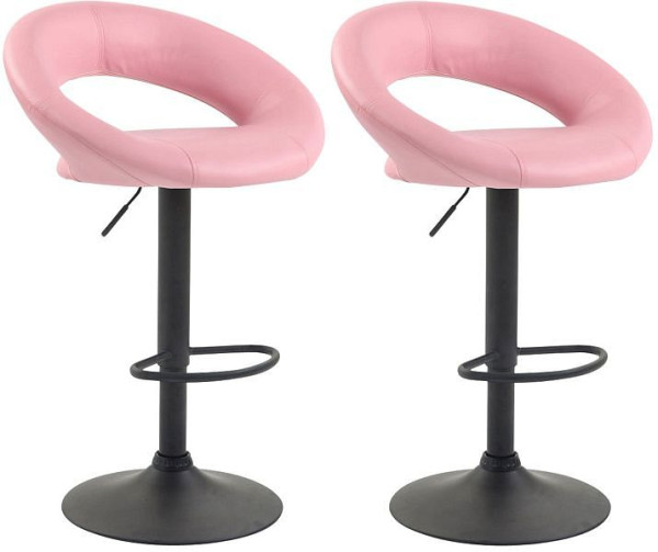 CLP Barhocker Olinda Kunstleder schwarz, pink, VE: 2 Stück, 320294