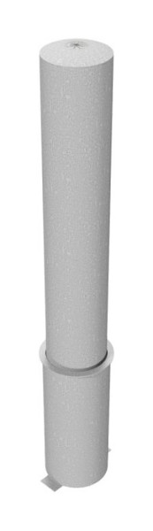 Schake Stahlrohrpoller Ø 193 x 3,6 mm herausnehmbar, ohne Verschluss feuerverzinkt / weiß beschichtet, Gesamtlänge in mm: 1500, feuerverzinkt, 40191H