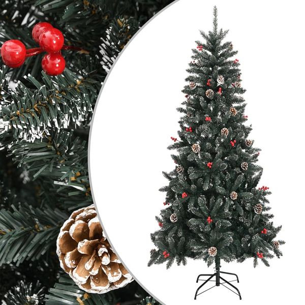 vidaXL Künstlicher Weihnachtsbaum mit Ständer Grün 240 cm PVC, 345182