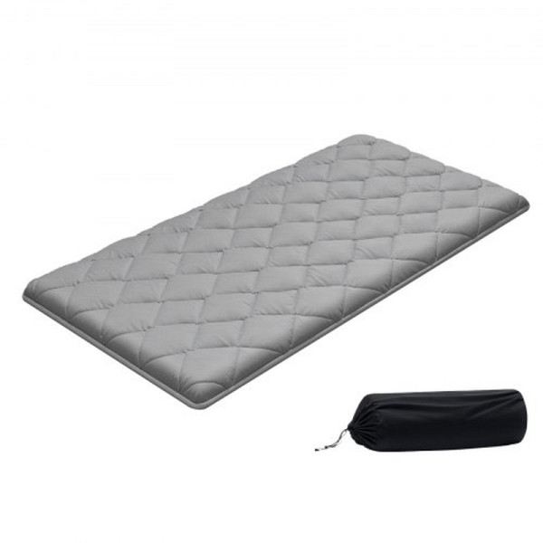 VEVOR japanische Futon-Matratze, 2032x991x89 mm, faltbare Tatami Einzelbett, mit Tasche & Befestigung, 9-lagig, Grau, BYTTM39INCH326VAO001V0