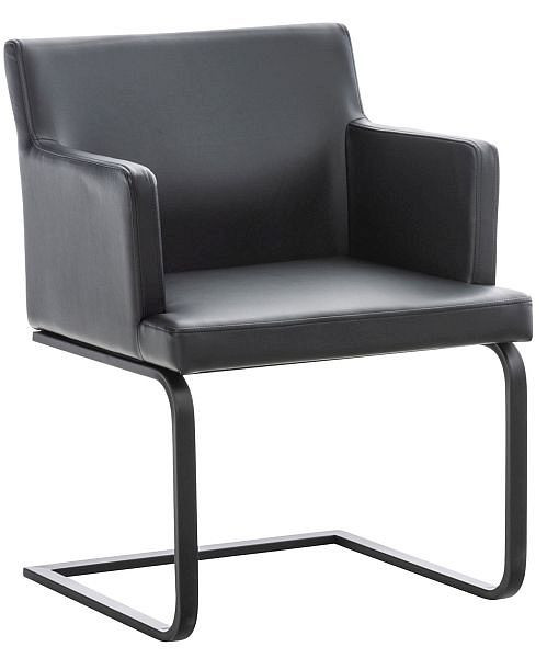 CLP Stuhl Aberford Kunstleder schwarz, schwarz, 308440