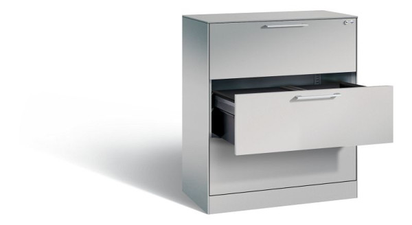 C+P Hängeregistraturschrank Asisto, H1010xB800xT435mm, Farbe: Weißaluminium, Bügelgriff, 146043-312 S10038